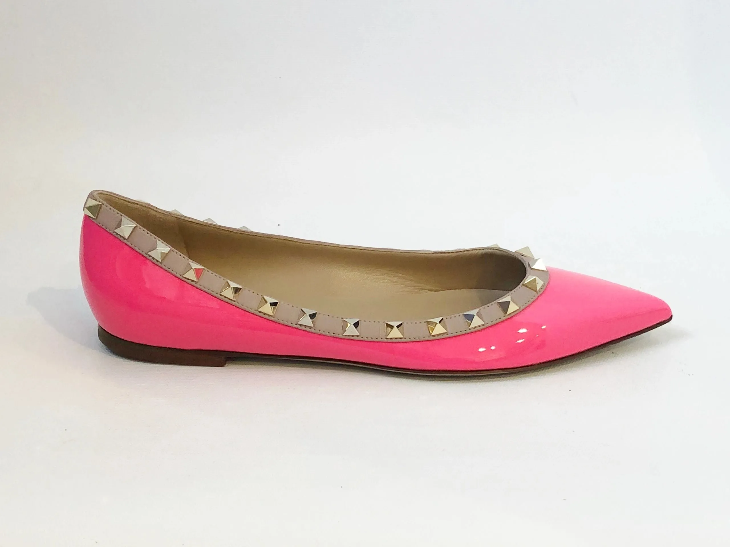 NEW Rockstud Ballet Flats Size 40 It (10 Us)