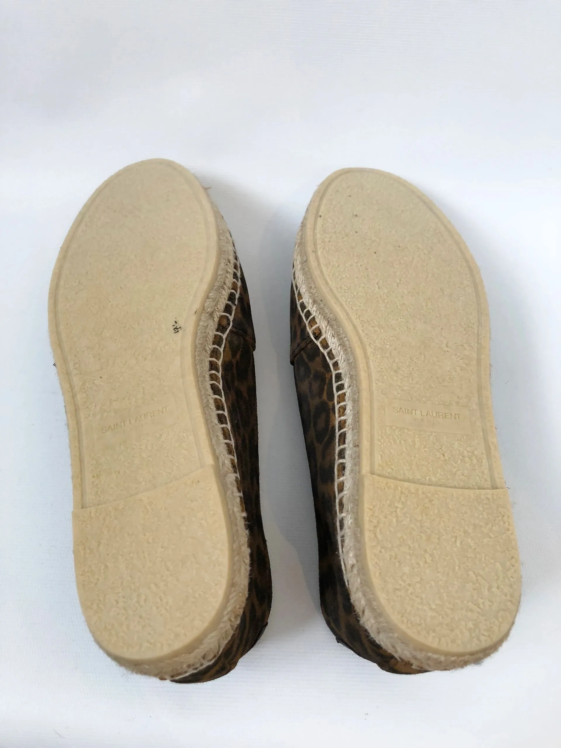 NEW Saint Laurent Leopard Espadrille Size 38.5 It (8.5 Us)