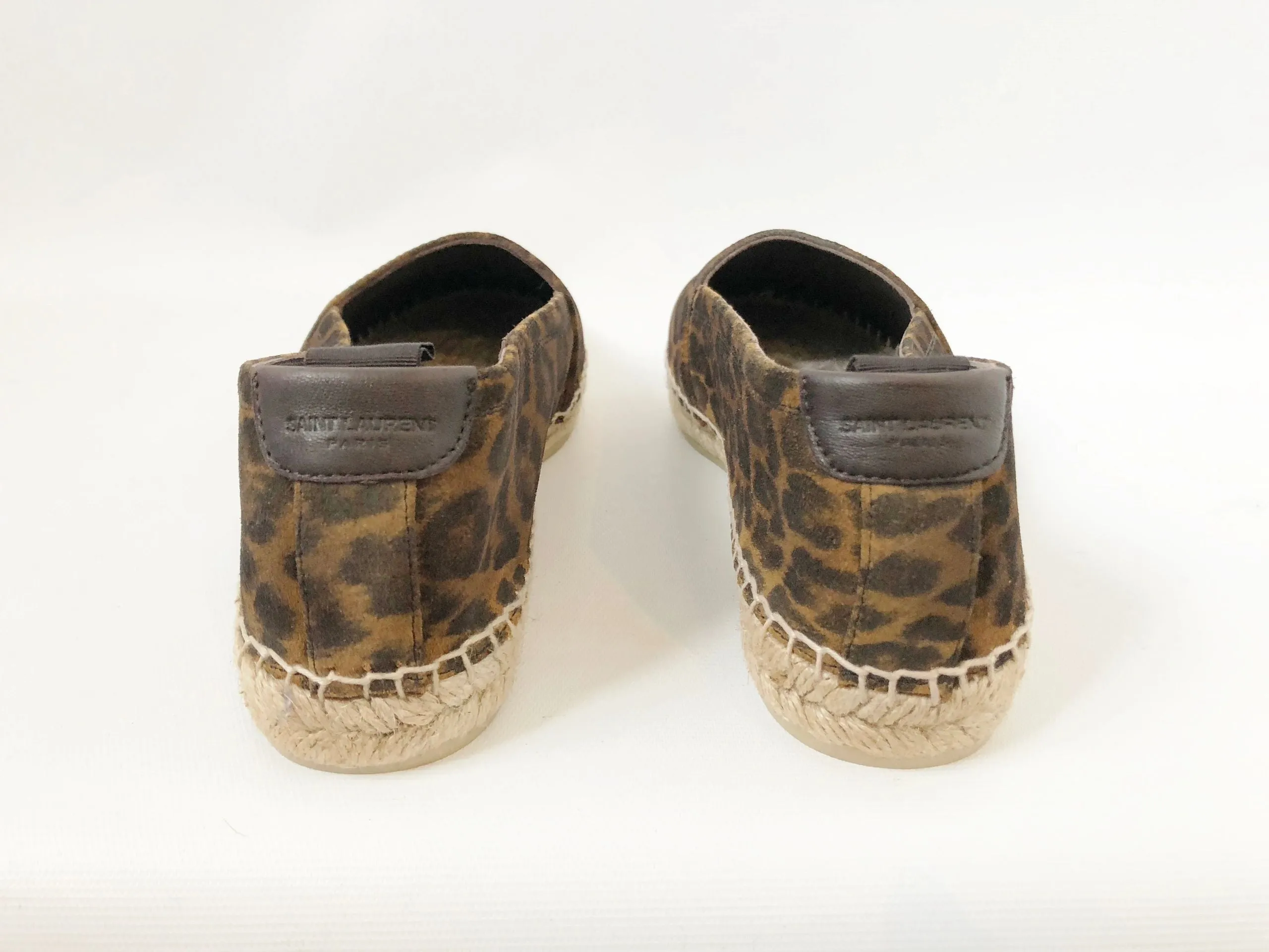 NEW Saint Laurent Leopard Espadrille Size 38.5 It (8.5 Us)
