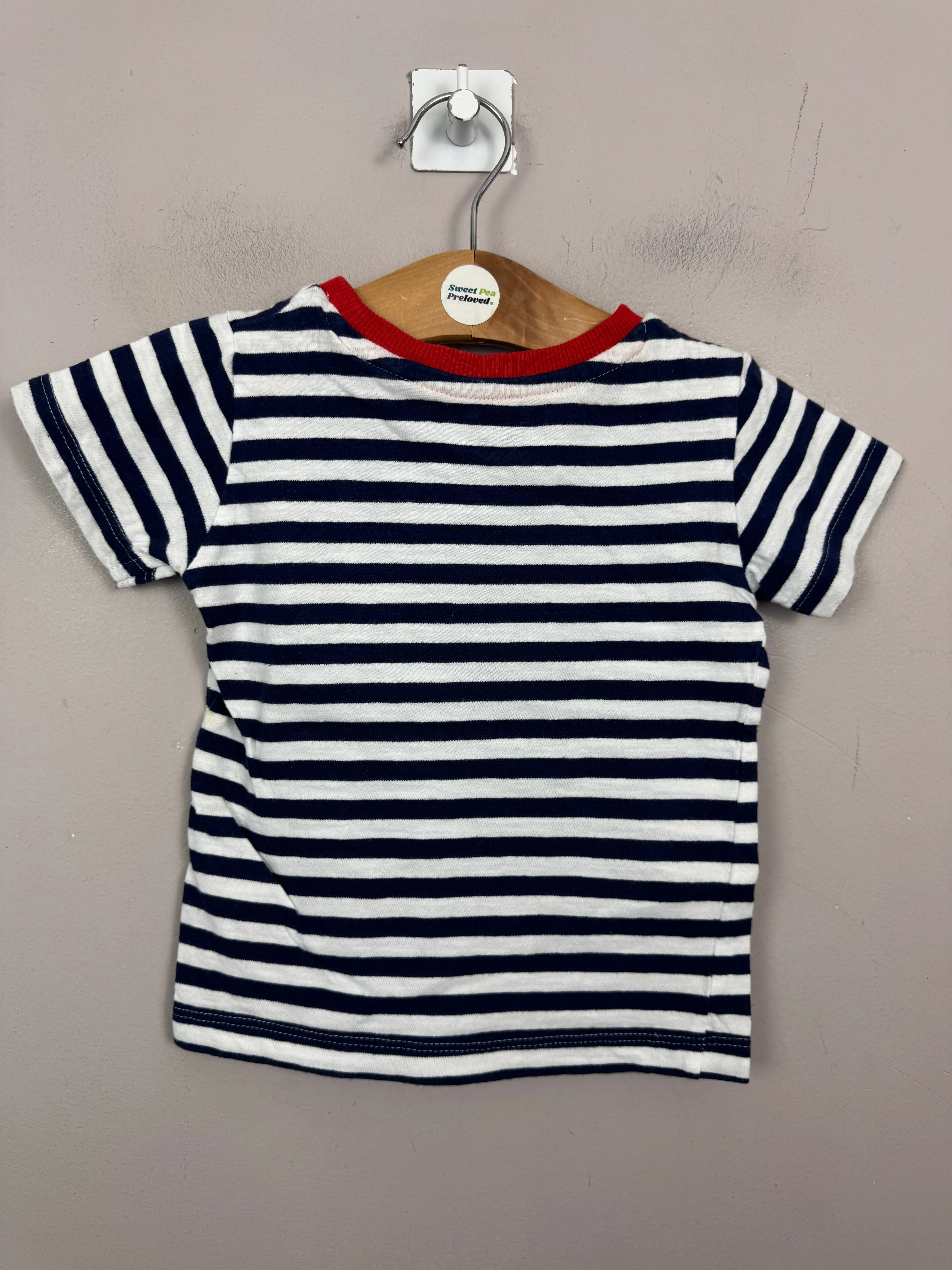 Next navy stripe bus t-shirt 9-12m