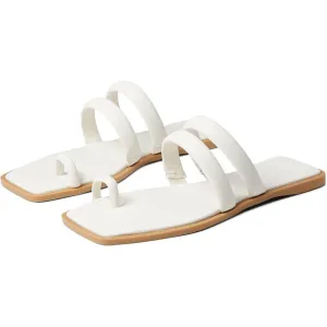 Nixia White Leather Flats