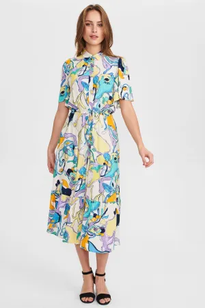 Numph Ninna Dress in Mixed Colours Print