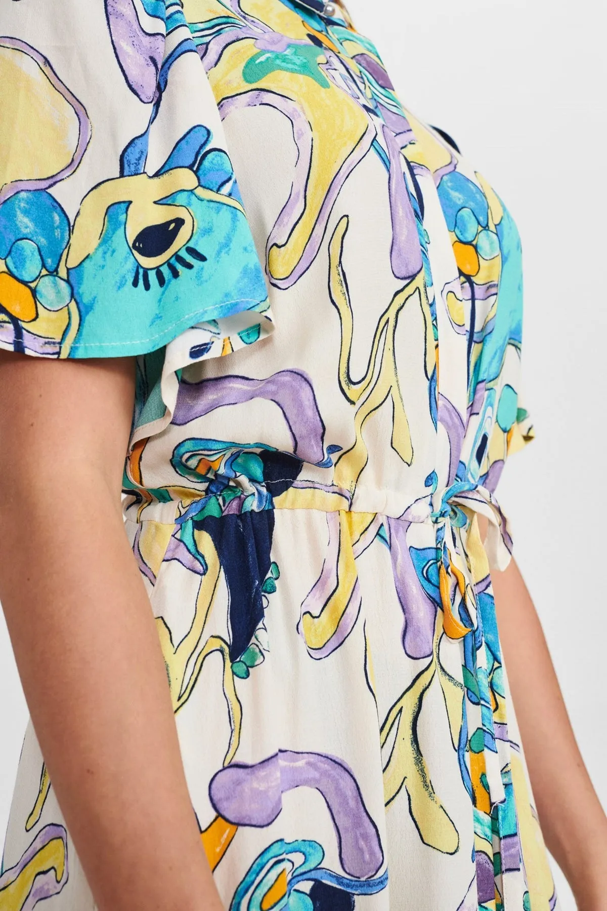 Numph Ninna Dress in Mixed Colours Print