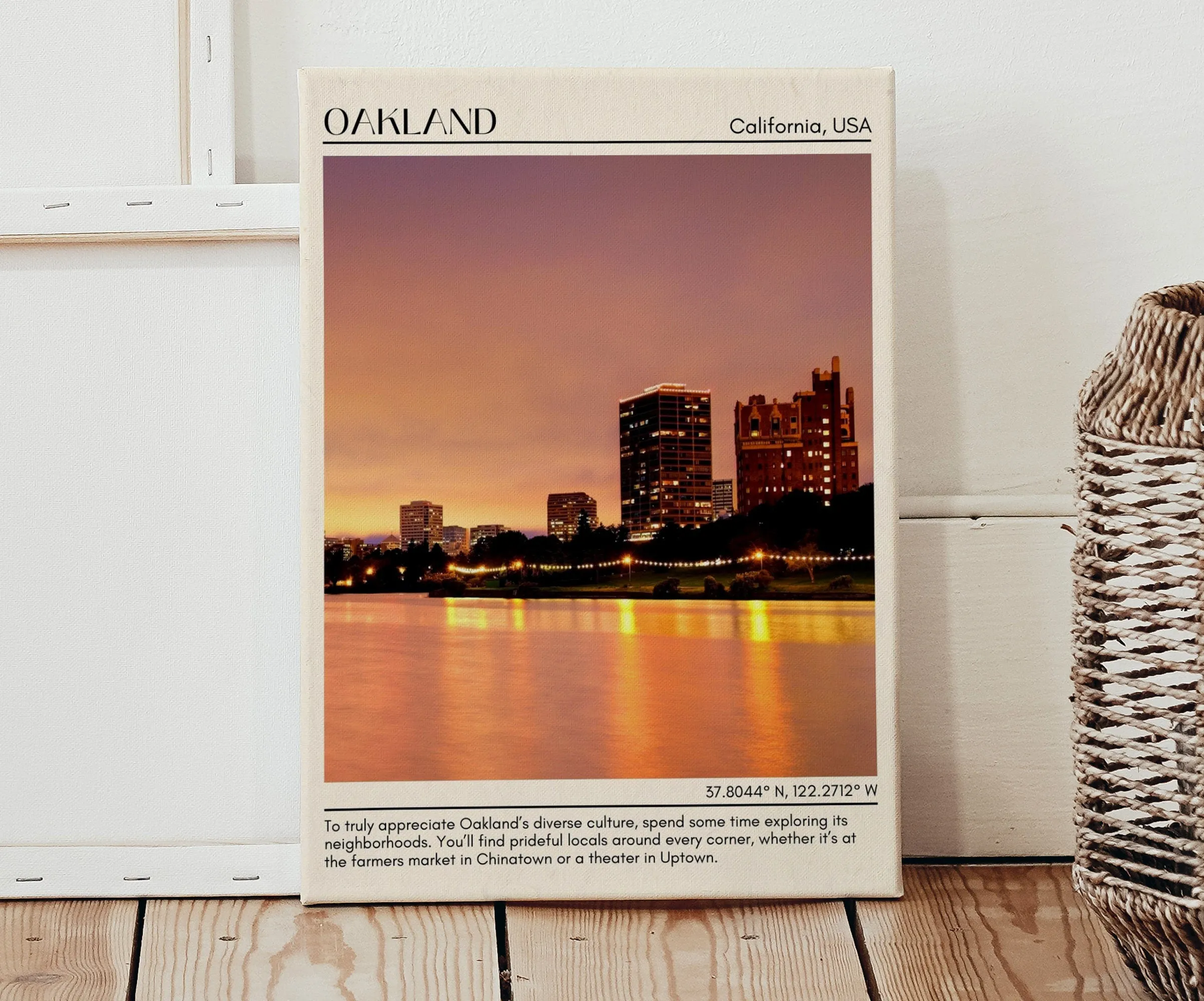 Oakland Minimal Wall Art, California, USA