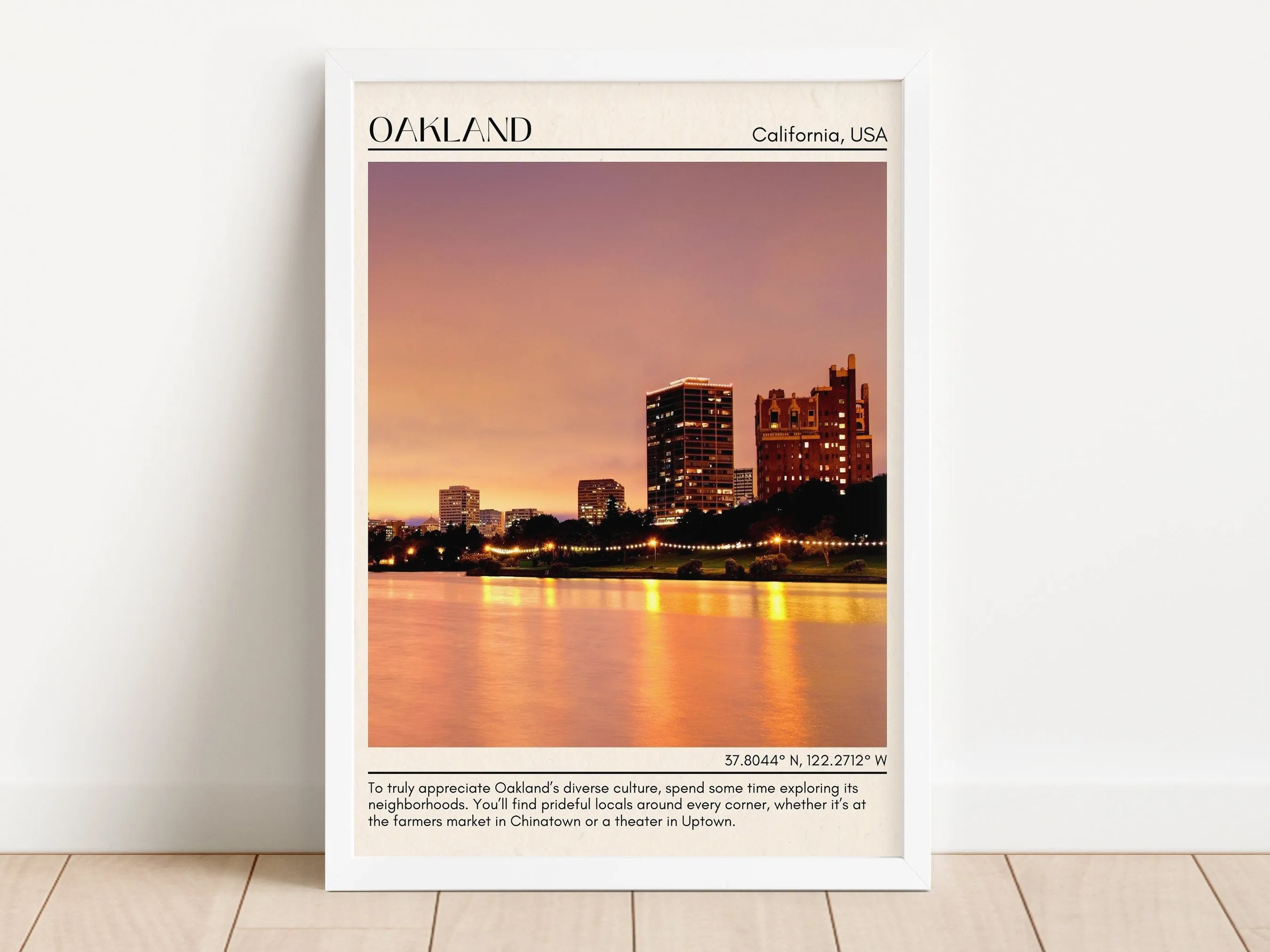 Oakland Minimal Wall Art, California, USA