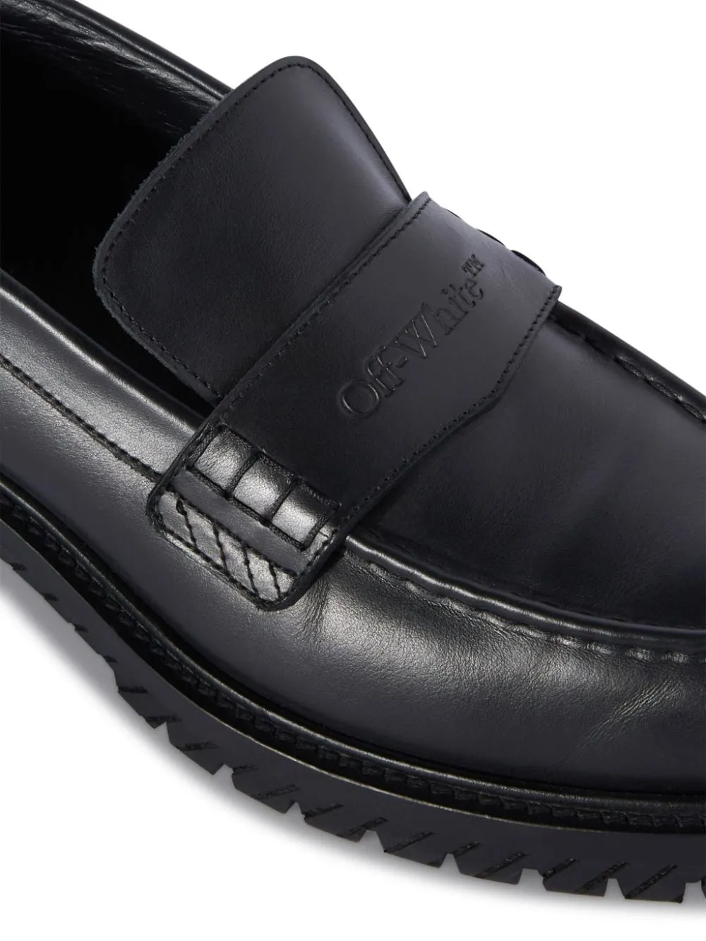 OFF-WHITE Military Leather Loafers for Men