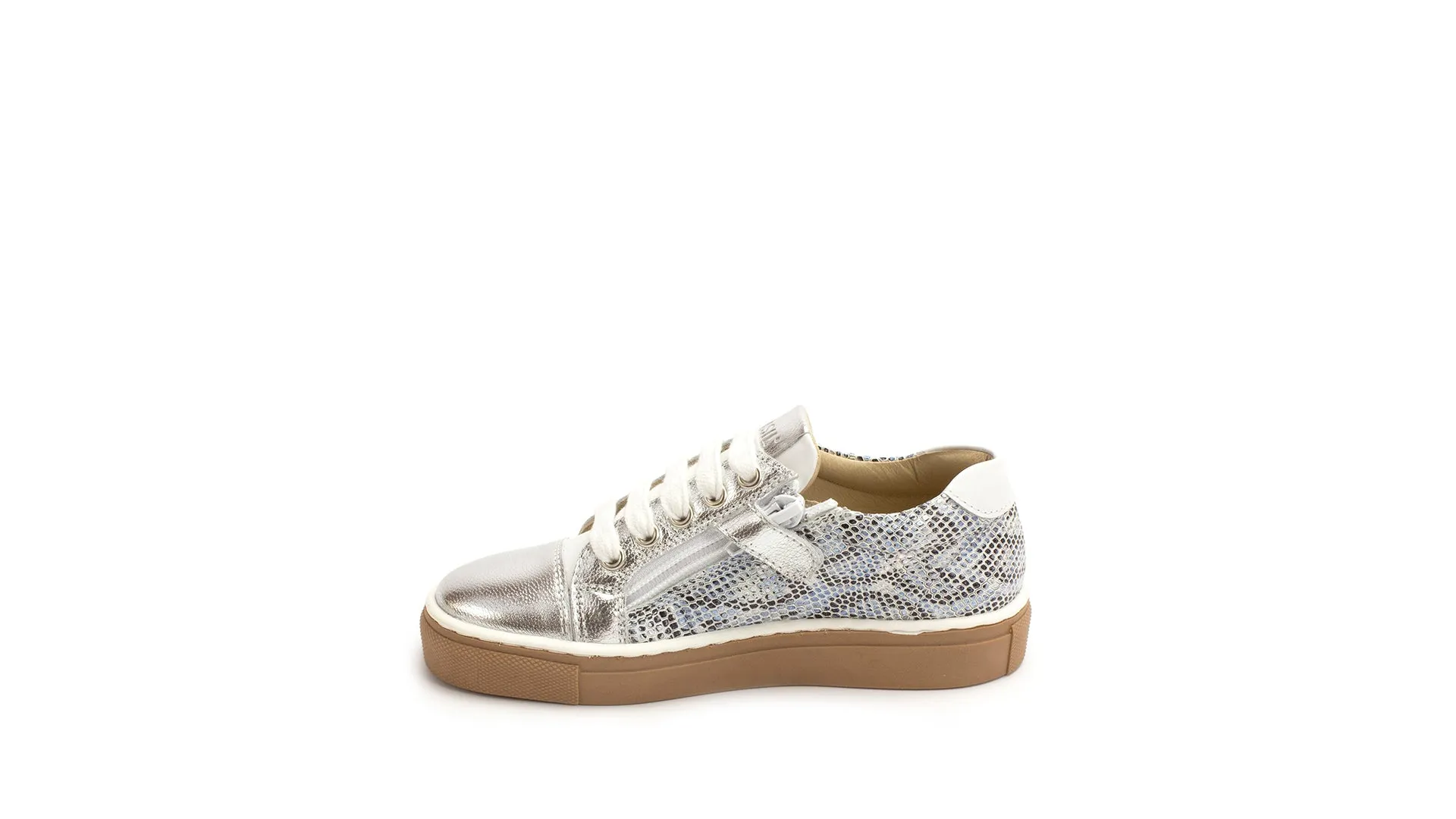 Petasil | Annie | Trainers | Snake Blue & Silver