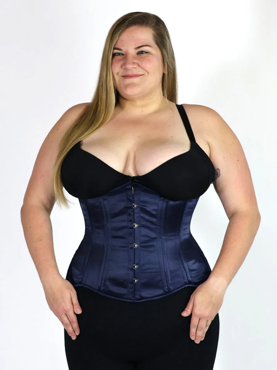 Plus Size Satin Hourglass Curve Longline Underbust Corset : CS-426