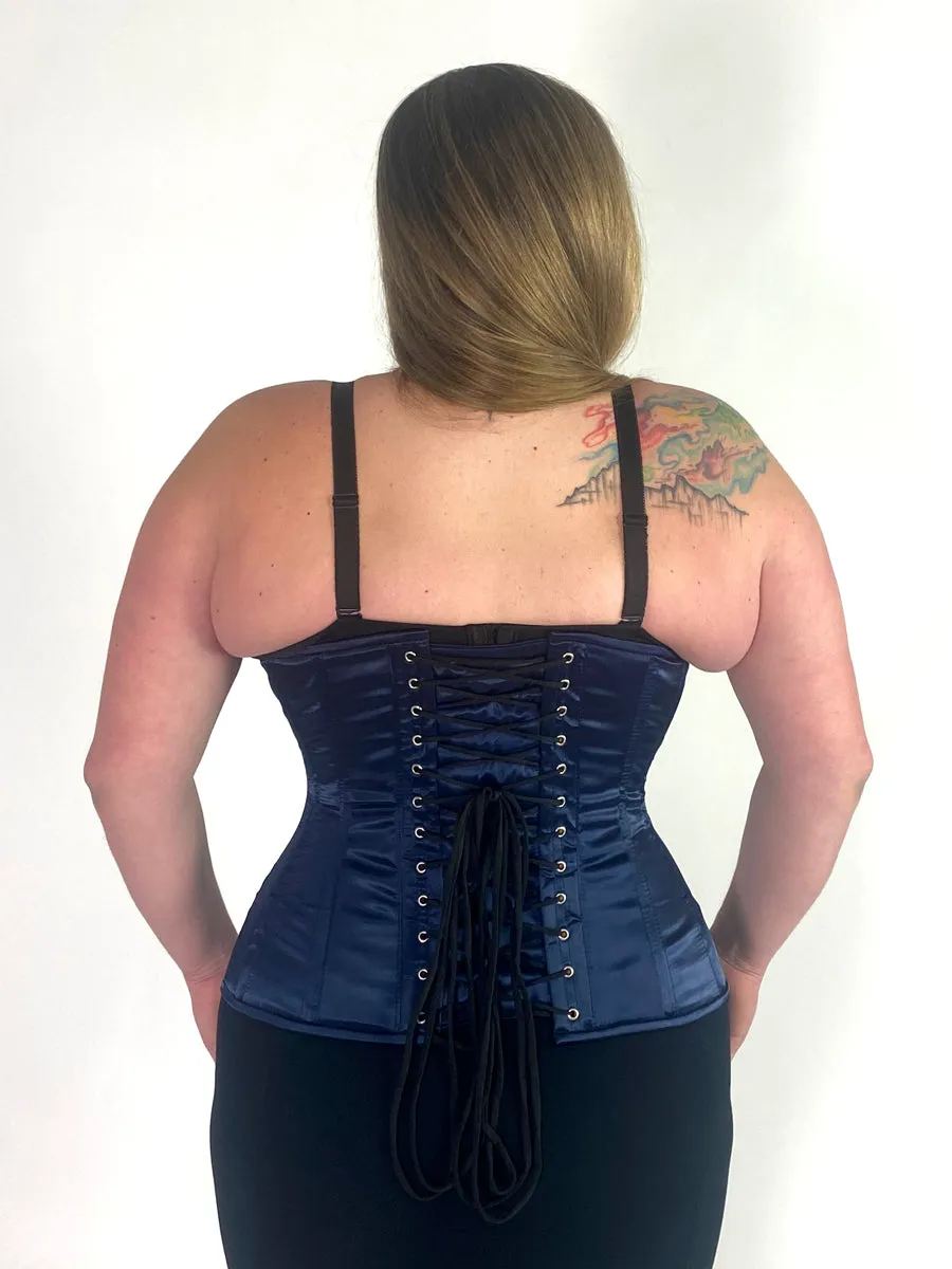 Plus Size Satin Hourglass Curve Longline Underbust Corset : CS-426