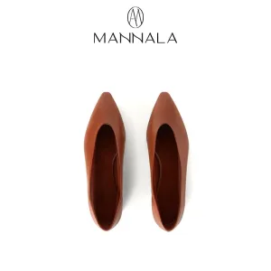 Pointed-Toe Leather Flats