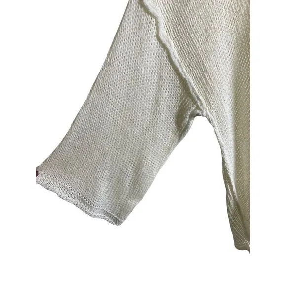 POL Ivory Crew Neck Lightweight  Sweater L