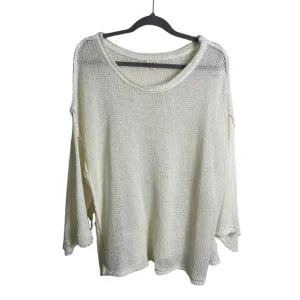 POL Ivory Crew Neck Lightweight  Sweater L