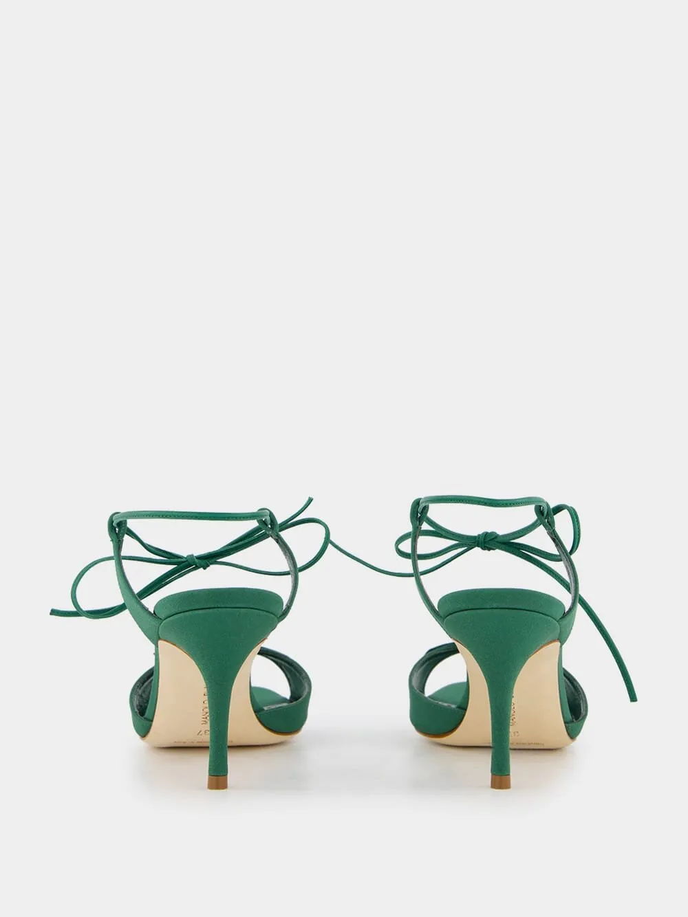 Potasia 70mm Green Bow Sandals