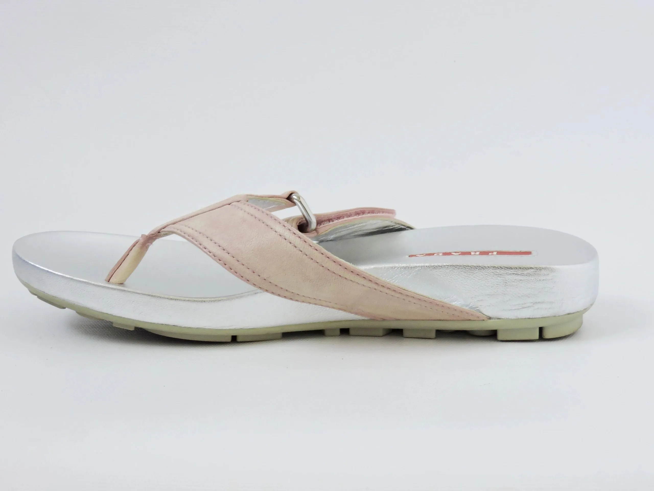 Prada Flip-Flop Size 37.5 It (7.5 Us)