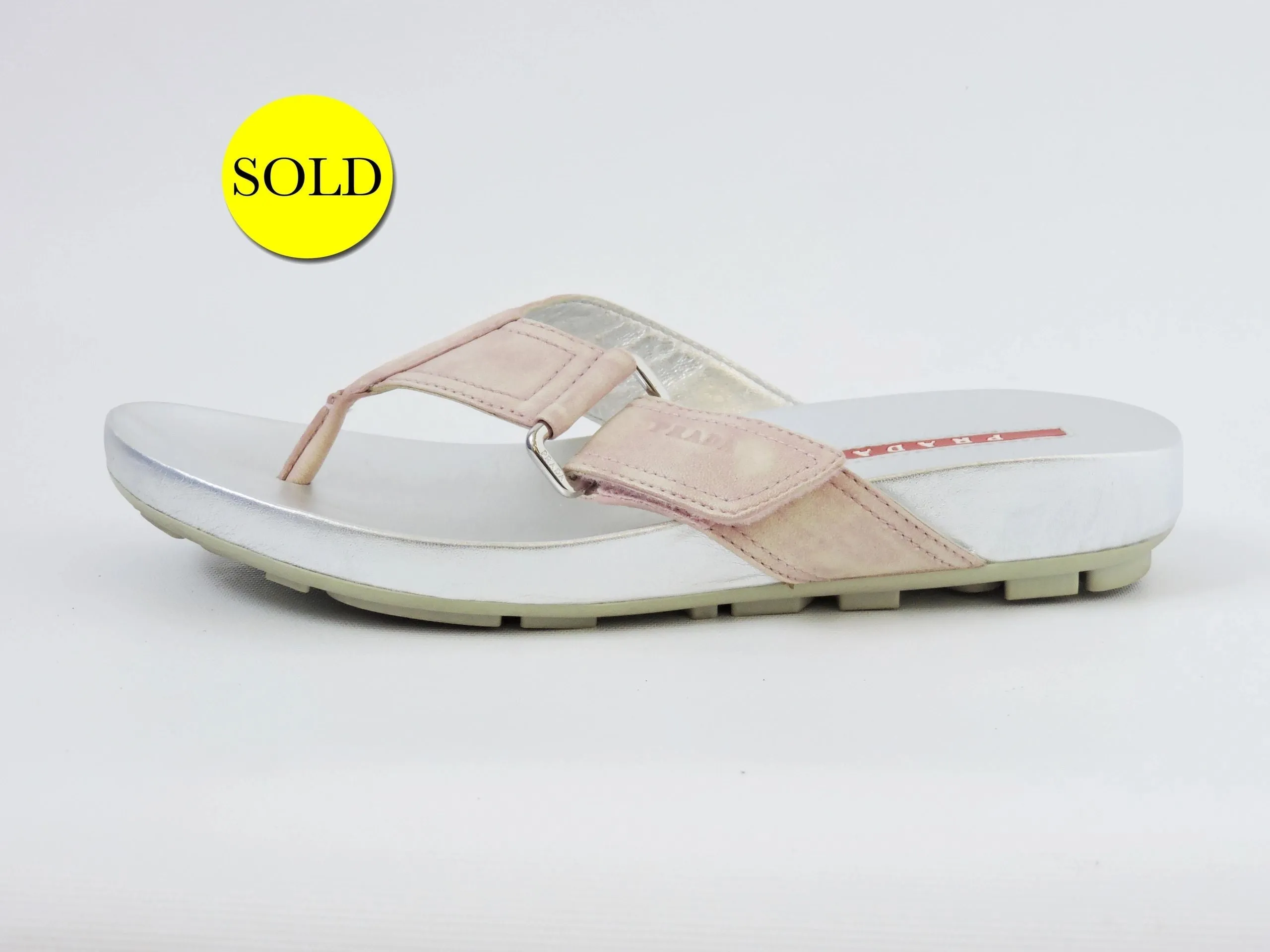 Prada Flip-Flop Size 37.5 It (7.5 Us)