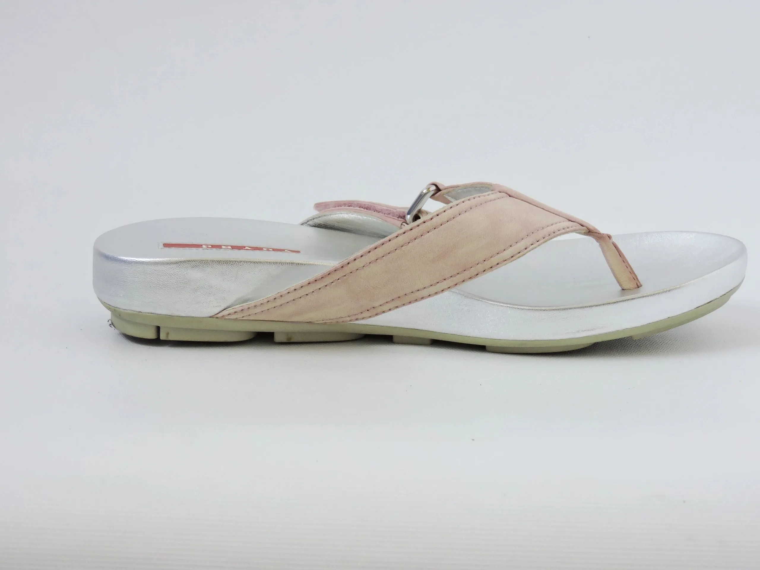 Prada Flip-Flop Size 37.5 It (7.5 Us)