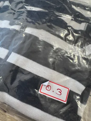 Primary Organic Sleepsuit - Black/white Stripes (New) 0-3m to 18-24m