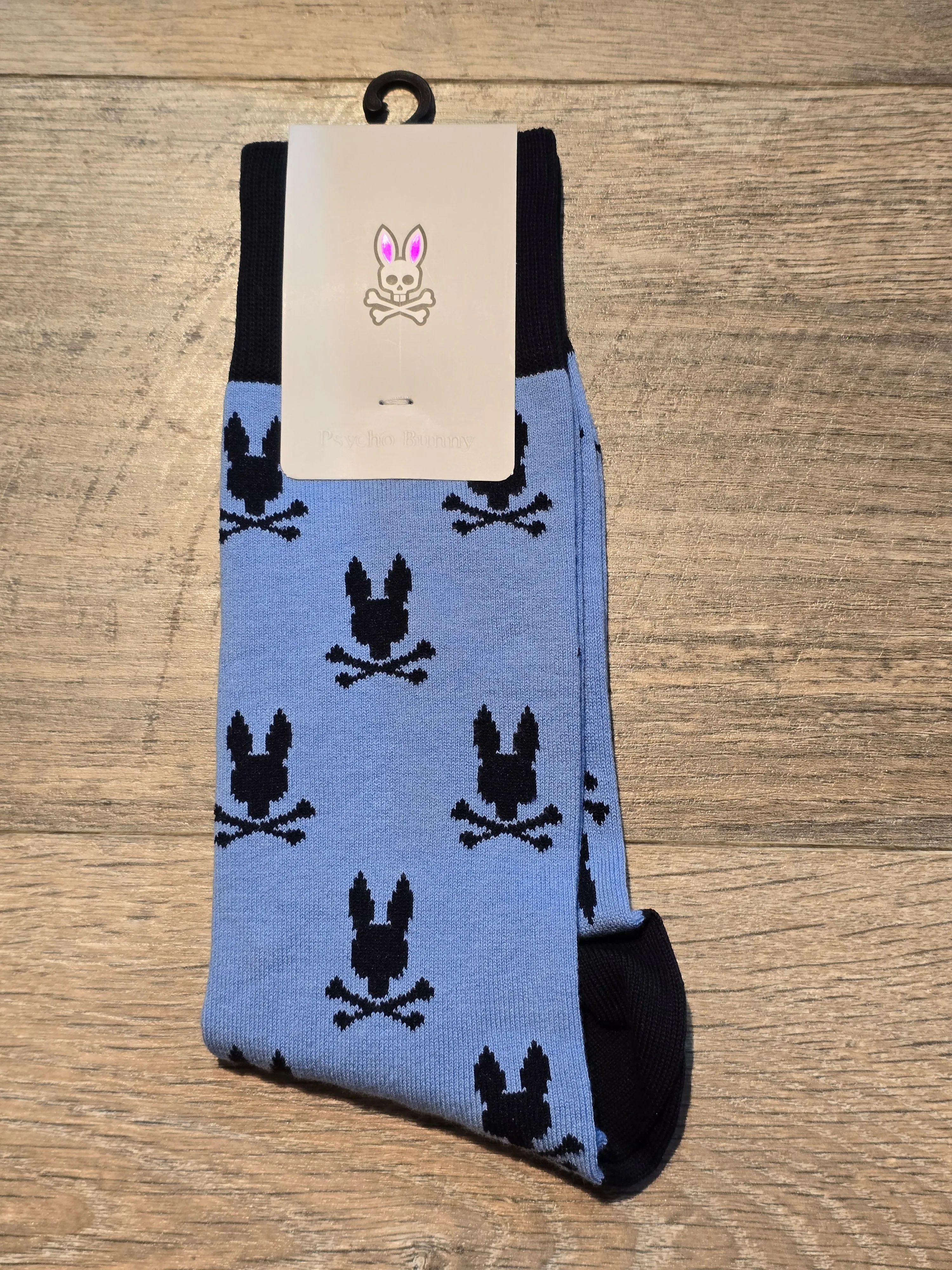 Psycho Bunny Men's All Over Bunny Dress Socks