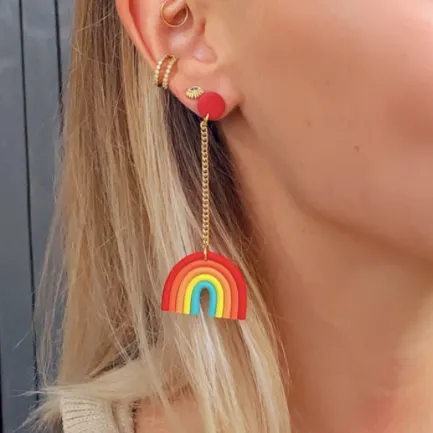 Rainbow Dangle Earring - More Colors Available