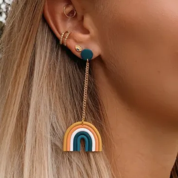 Rainbow Dangle Earring - More Colors Available