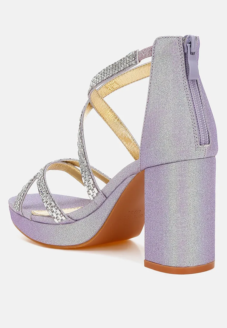 Rhinestones Embellished Strappy Sandals By RAG