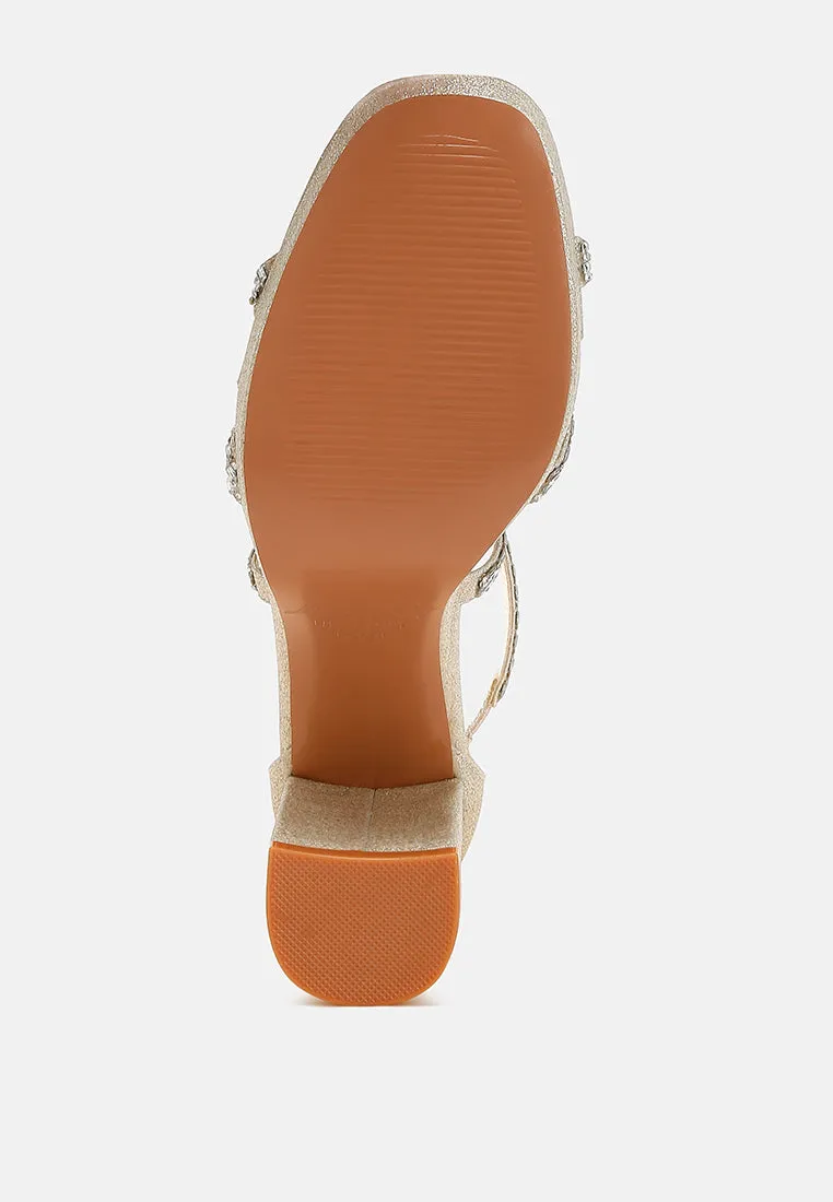 Rhinestones Embellished Strappy Sandals By RAG