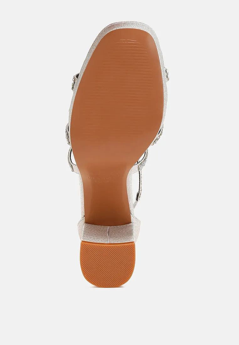 Rhinestones Embellished Strappy Sandals By RAG