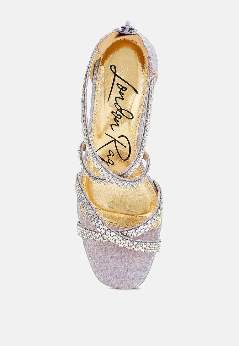 Rhinestones Embellished Strappy Sandals By RAG