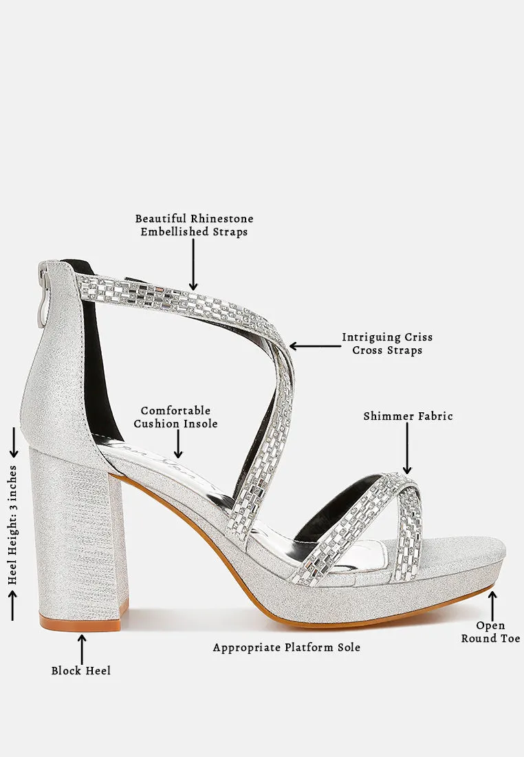 Rhinestones Embellished Strappy Sandals By RAG
