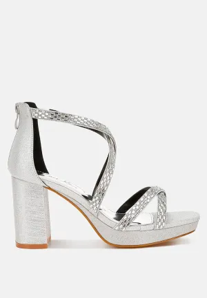 Rhinestones Embellished Strappy Sandals By RAG