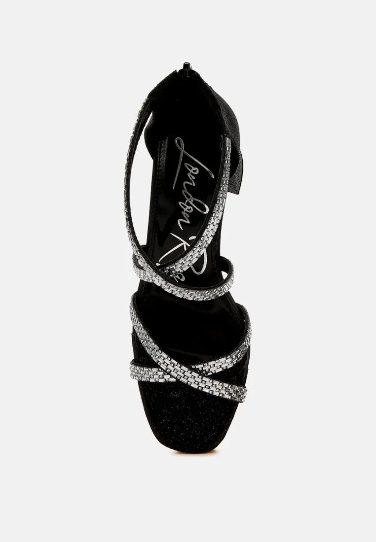 Rhinestones Embellished Strappy Sandals By RAG