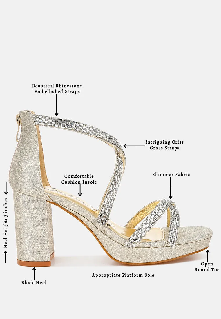 Rhinestones Embellished Strappy Sandals By RAG