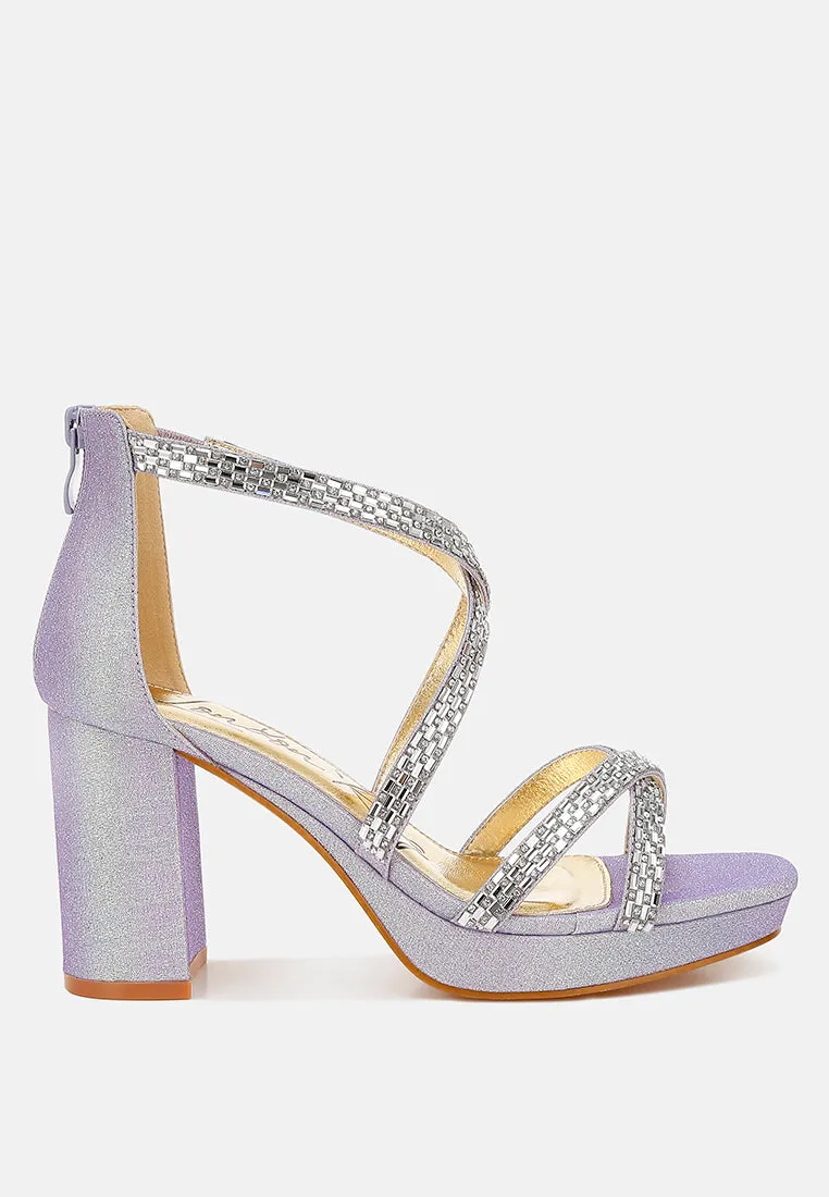 Rhinestones Embellished Strappy Sandals By RAG