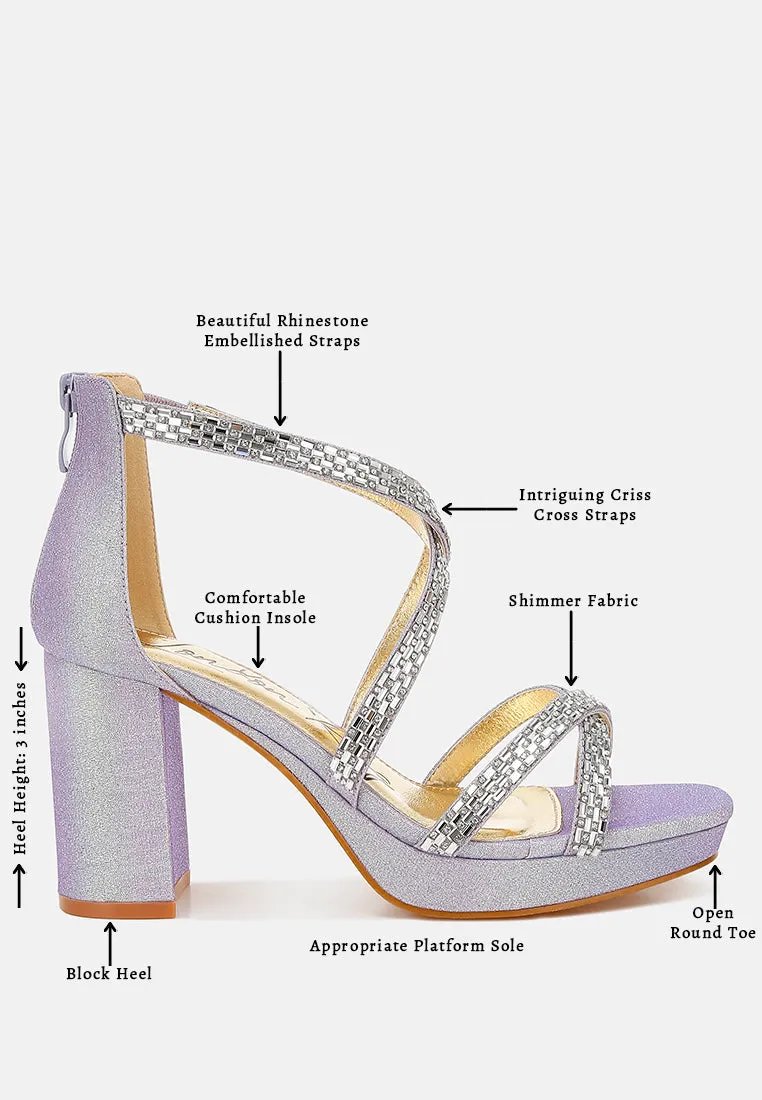Rhinestones Embellished Strappy Sandals By RAG