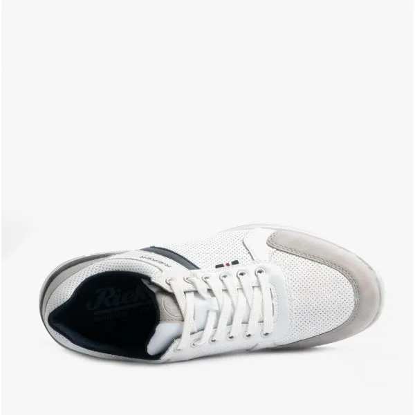 Rieker 16426-40 Mens Trainers White Combi