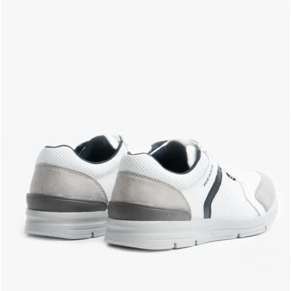 Rieker 16426-40 Mens Trainers White Combi