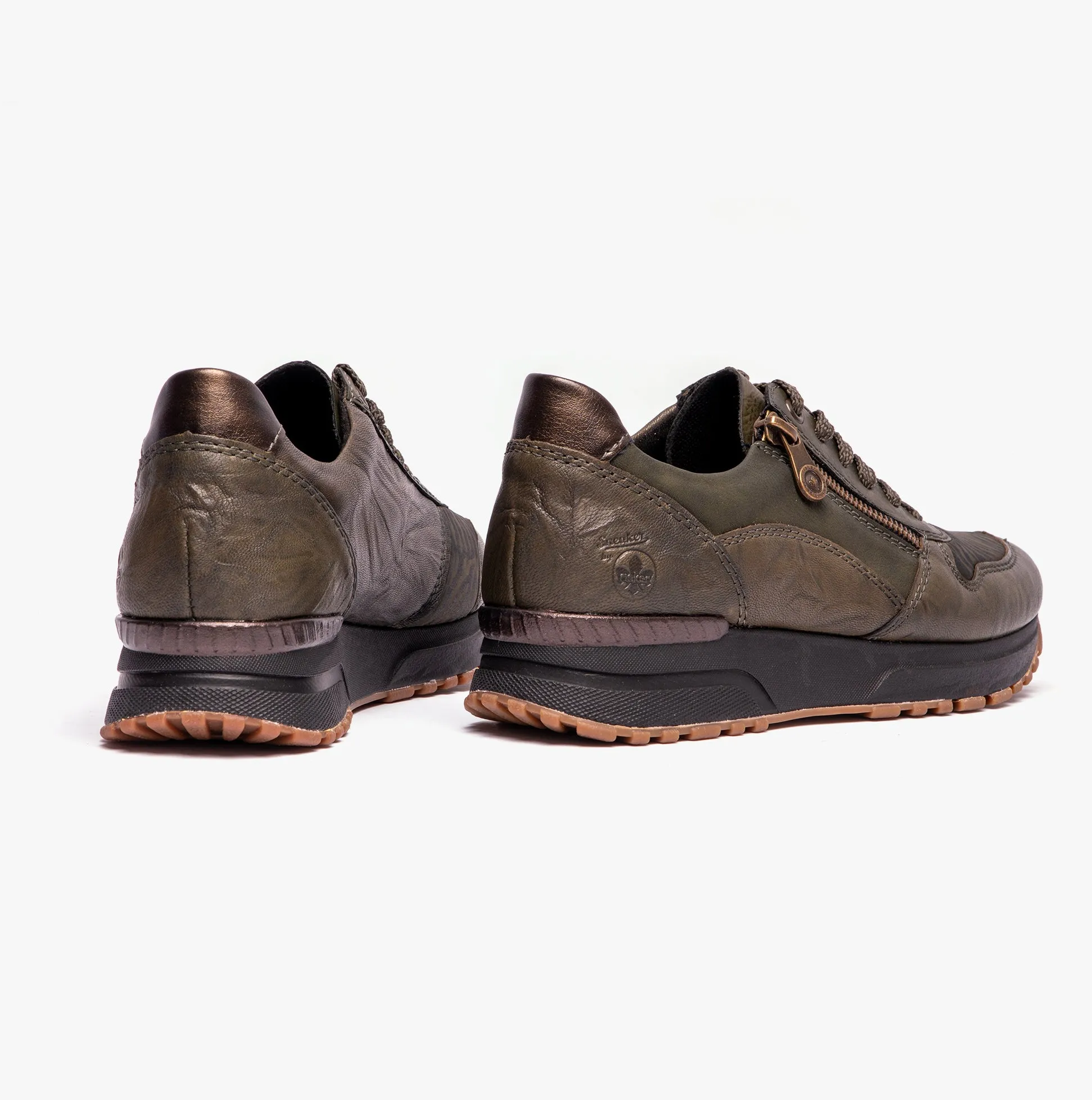 Rieker N7401-52 Womens Trainers Forest