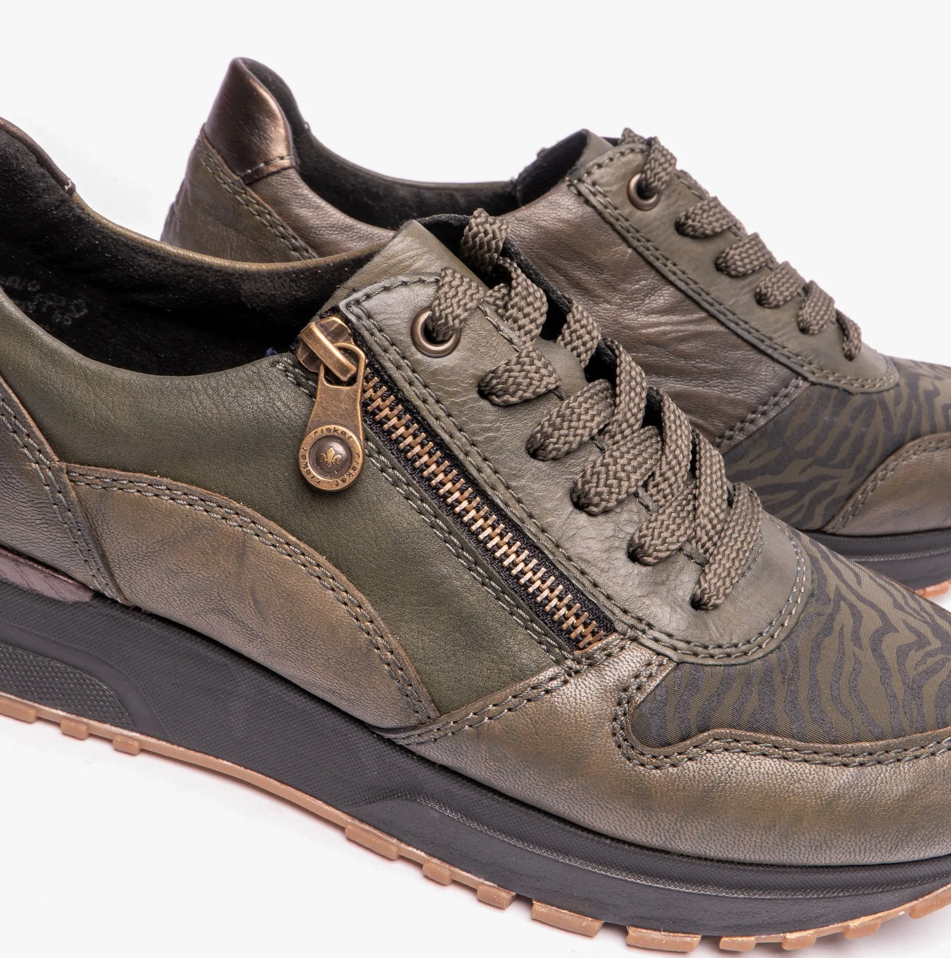 Rieker N7401-52 Womens Trainers Forest