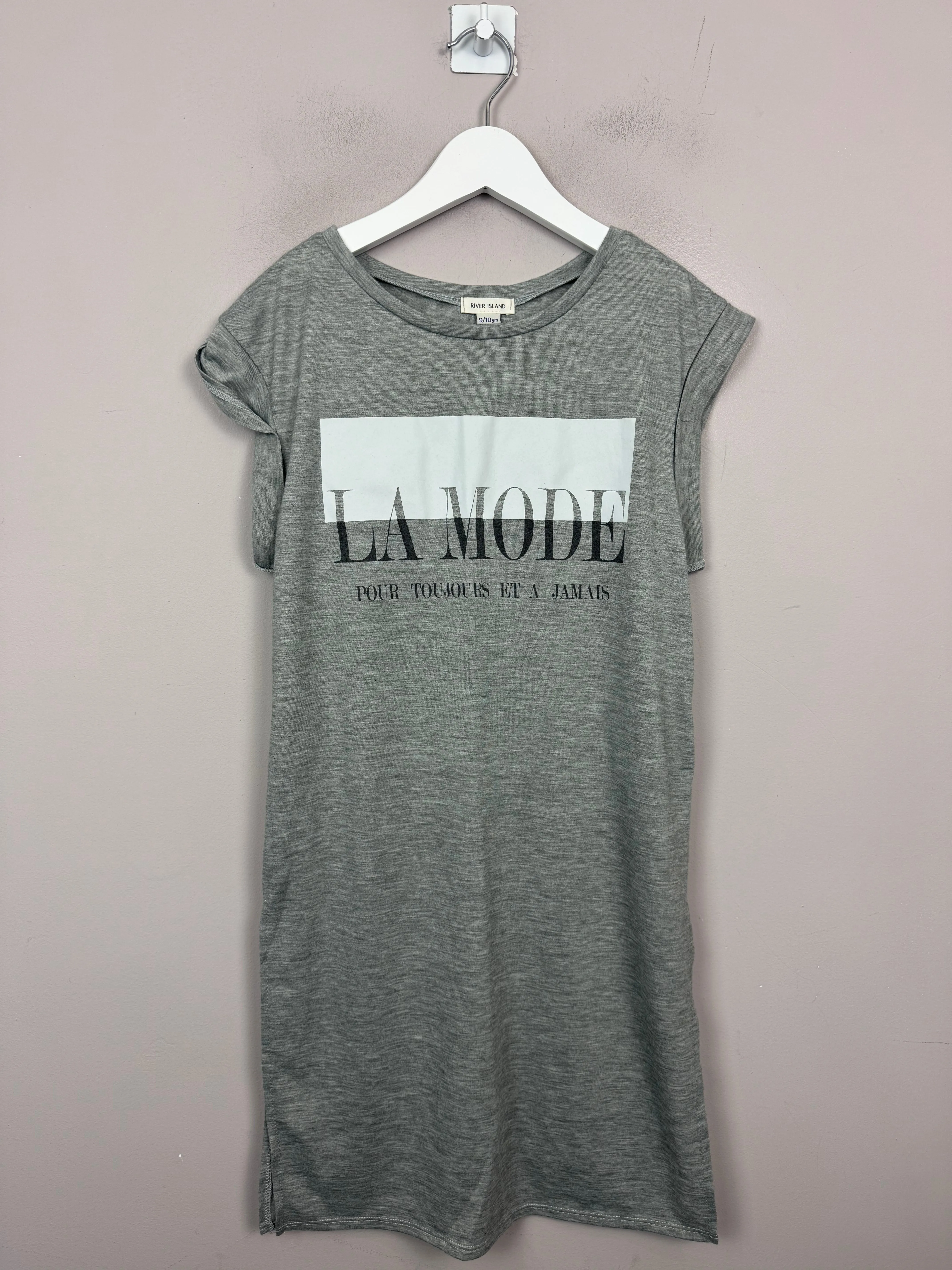River Island Grey T-shirt Dress 9-10y