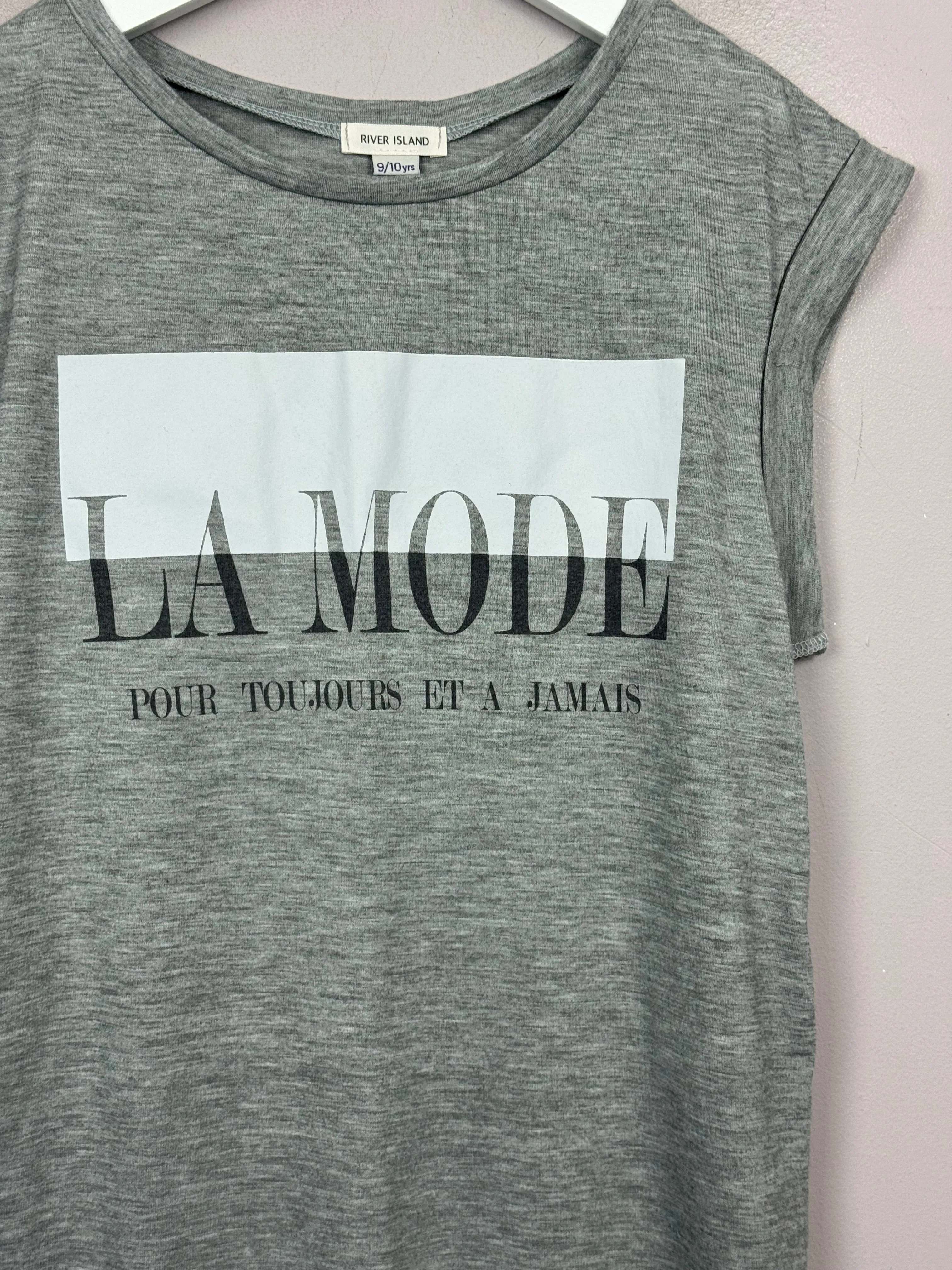 River Island Grey T-shirt Dress 9-10y