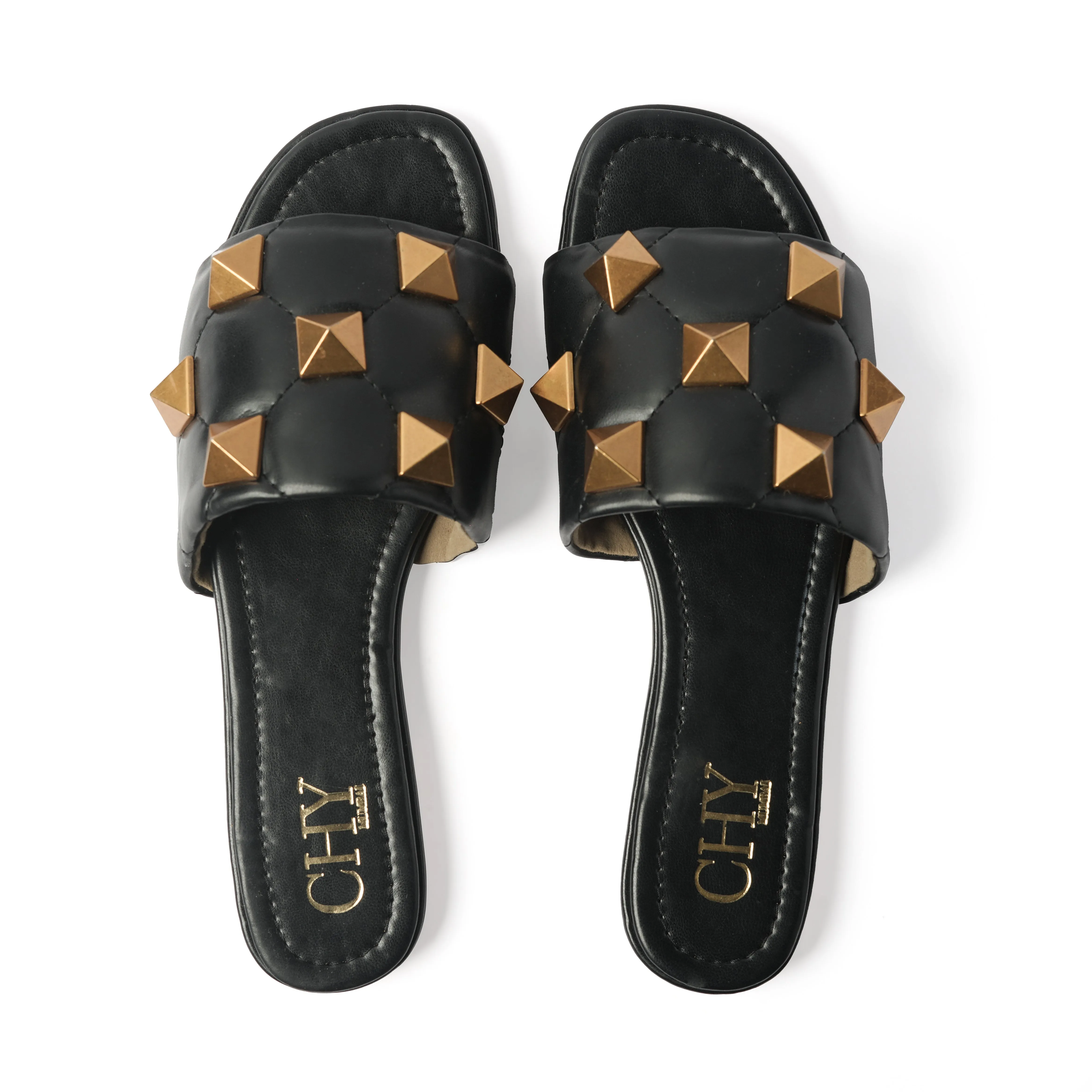 ROCKSTUD BLACK FLATS