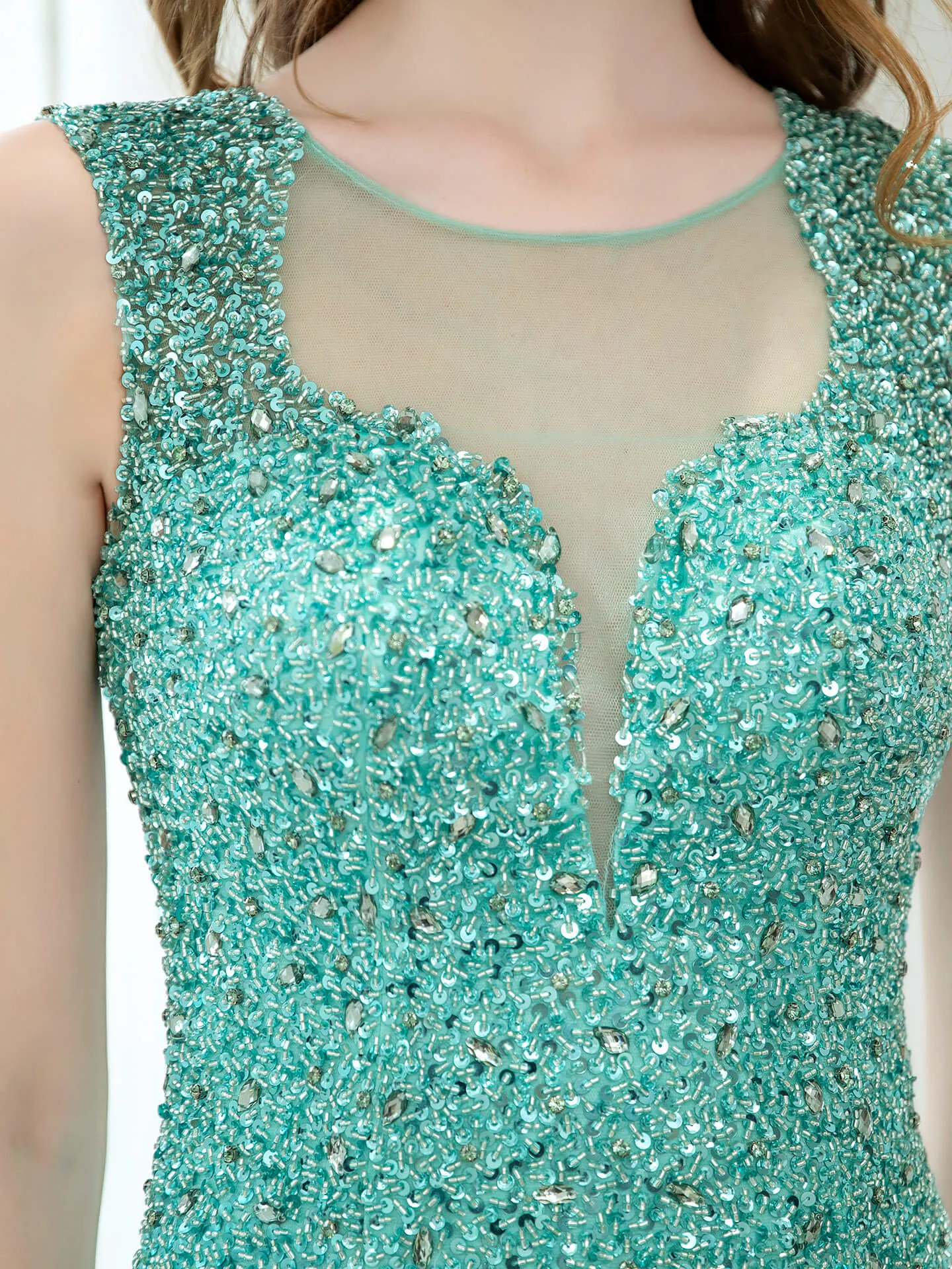 Roycebridal Roycebridal Mermaid / Trumpet Beaded Luxurious Sexy Formal Evening Dresses Sleeveless Floor Length Prom Dresses