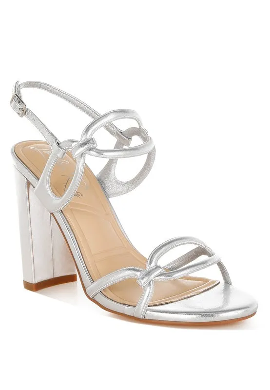 Ryzah Metallic Cut Out Chain Sandals