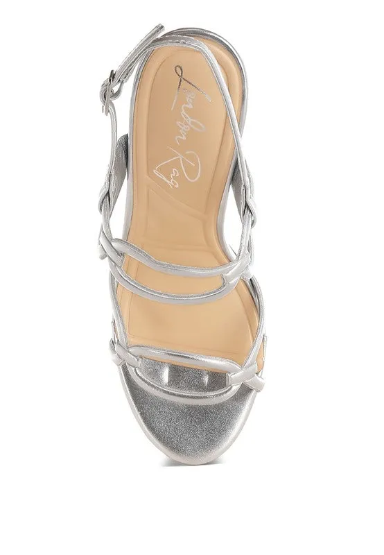 Ryzah Metallic Cut Out Chain Sandals
