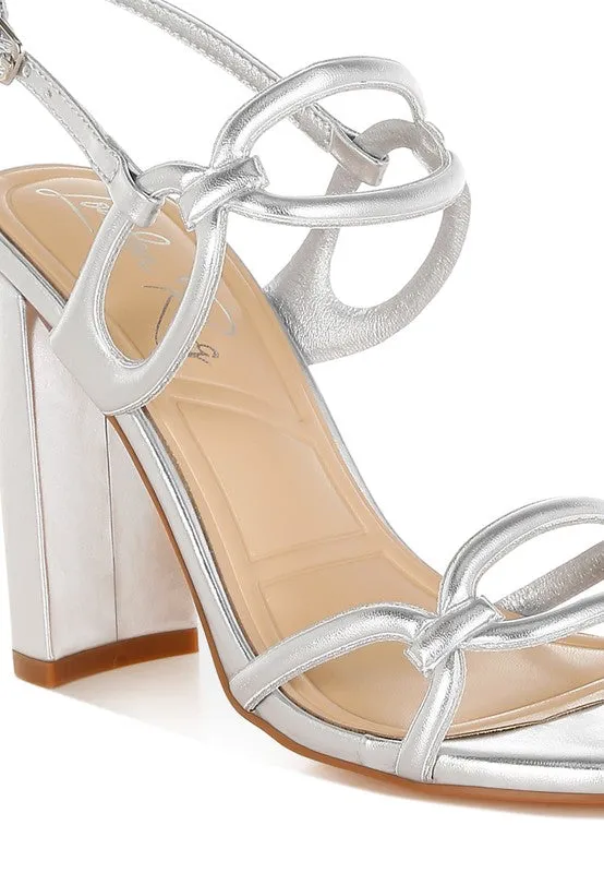 Ryzah Metallic Cut Out Chain Sandals