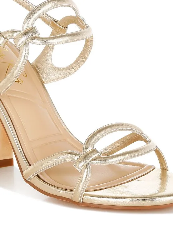 Ryzah Metallic Cut Out Chain Sandals