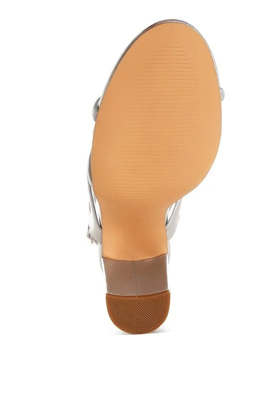 Ryzah Metallic Cut Out Chain Sandals