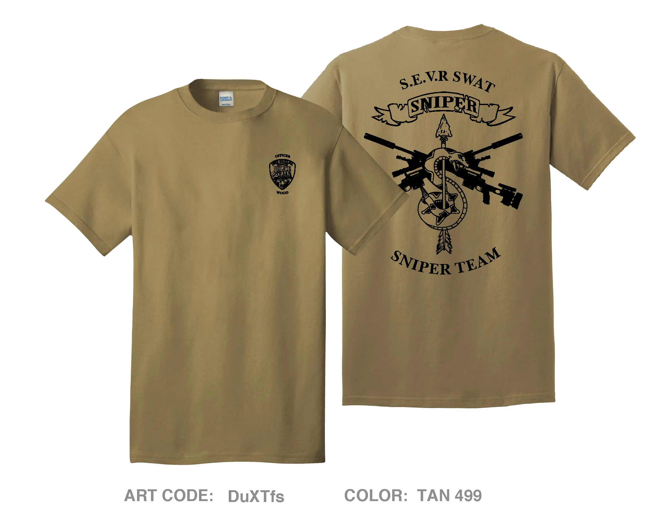 S.E.V.R SWAT Comfort Unisex Cotton SS Tee - DuXTfs