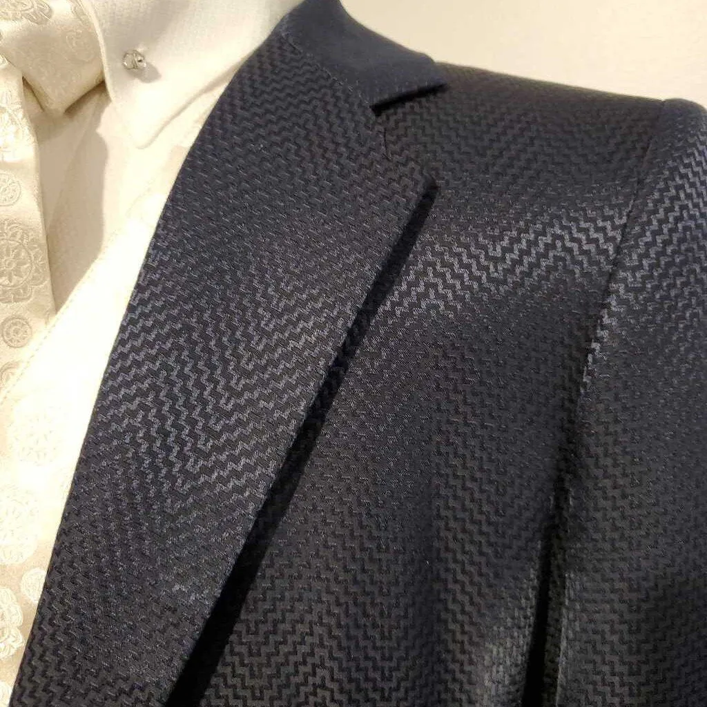 Show Season Navy Geometric Suit