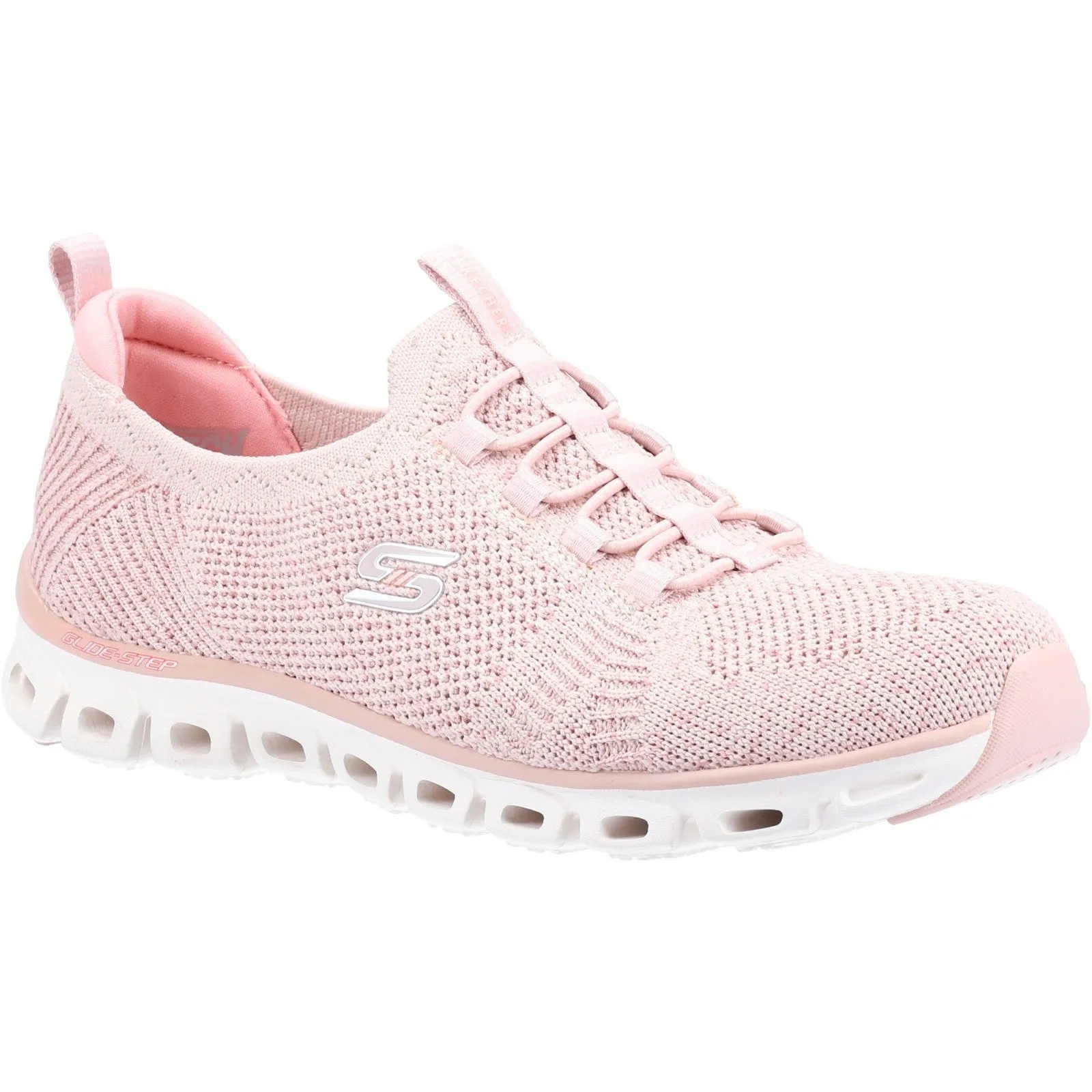 Skechers Womens Glide Step 104198-ROS Rose Slip On Shoe